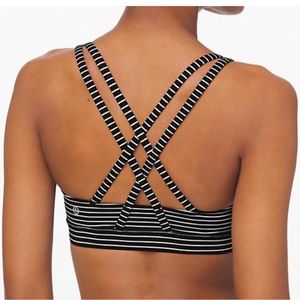 Lululemon Energy Bra Striped Black and White  no Size Tag but fits like size 2